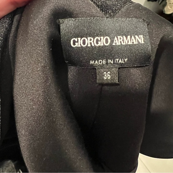 GIORGIO ARMANI Empire-Waist Plisse off the shoulder Silk Dress US SZ 4 - Picture 14 of 14